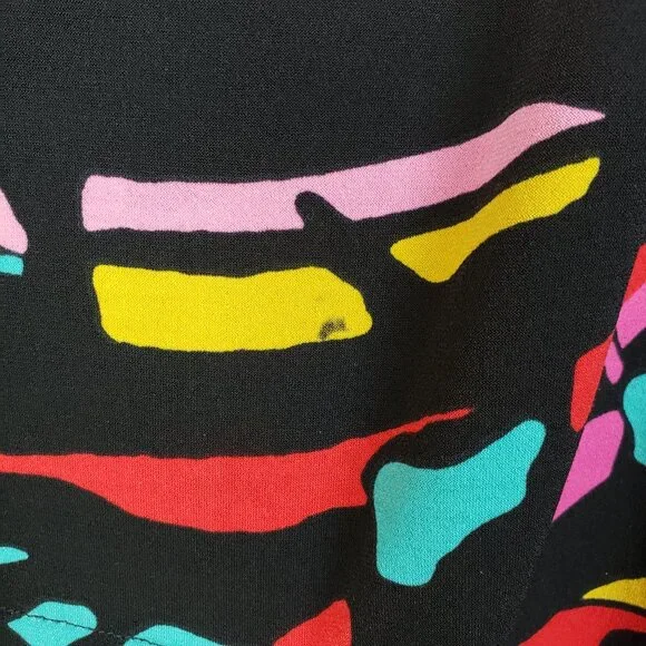 Eva Varro Tunic Top Abstract Print Colorful Art-to-Wear Tie Front size 1X Artsy - Picture 10 of 13